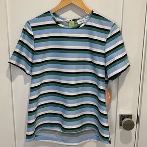 Argent Striped Pocket Tee Top 4 New NWT $128